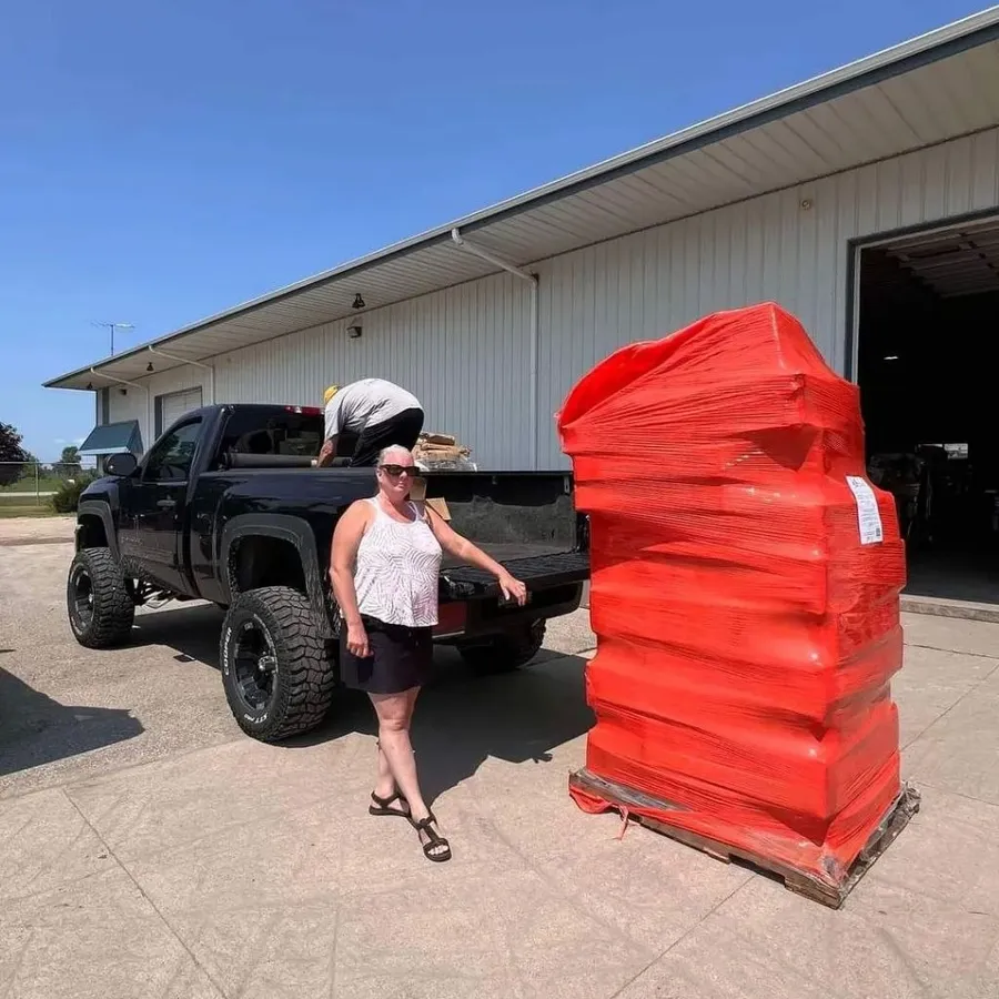 Customer collecting their pallet